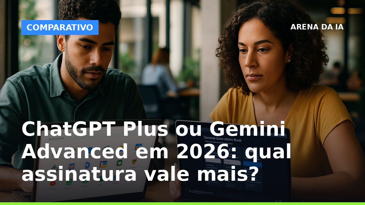 ChatGPT Plus ou Gemini Advanced em 2026: comparação de assinaturas na prática