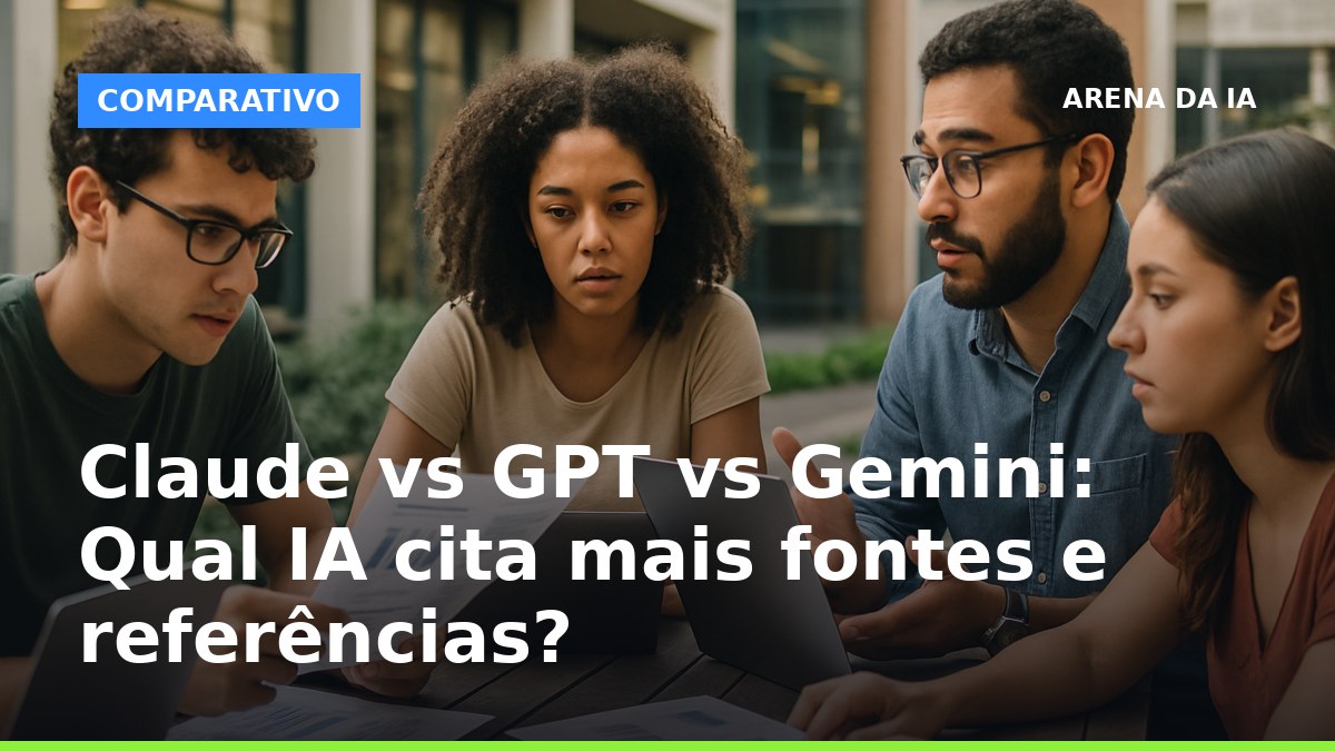 Estudantes brasileiros comparando respostas de IA sobre citações e referências em pesquisa acadêmica