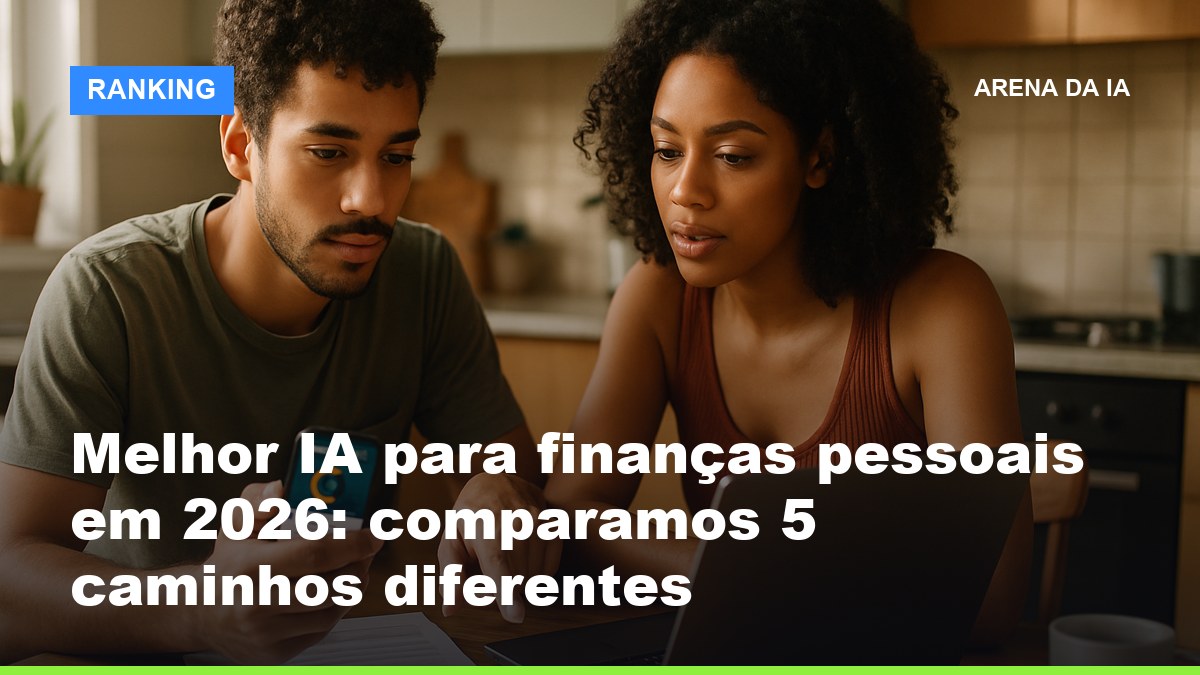 Pessoa usando IA para finanças pessoais no celular, revisando orçamento e gastos em aplicativo financeiro