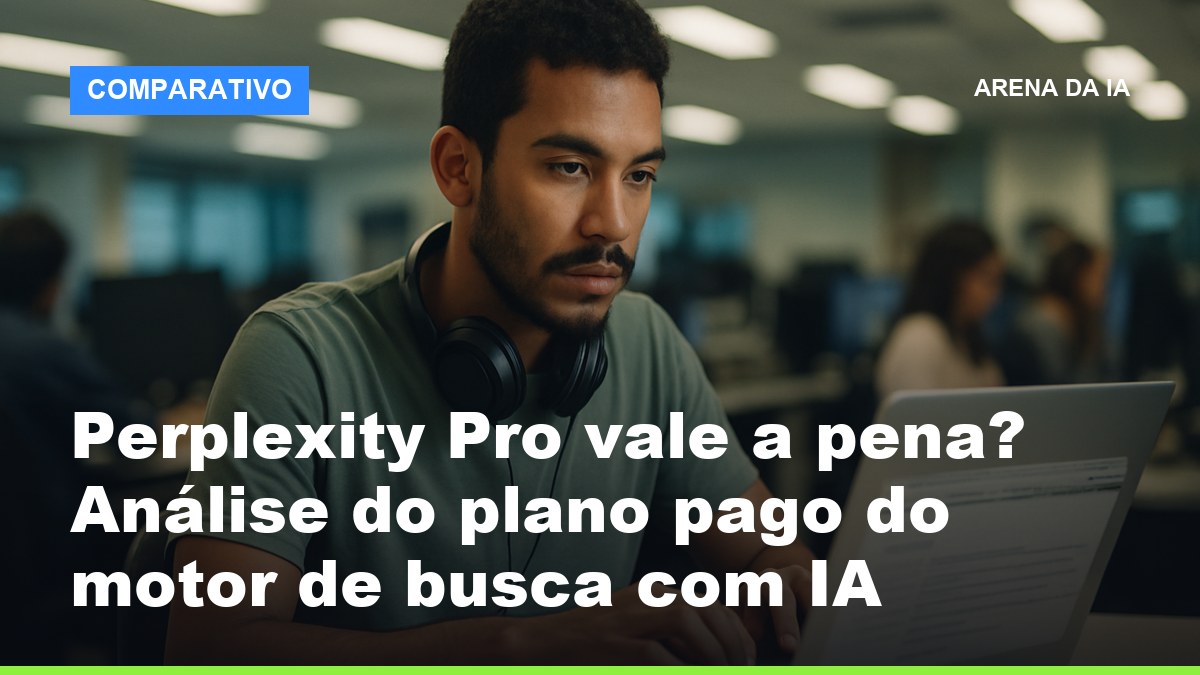 Jornalista brasileiro usando Perplexity Pro para pesquisa com fontes em redação jornalística
